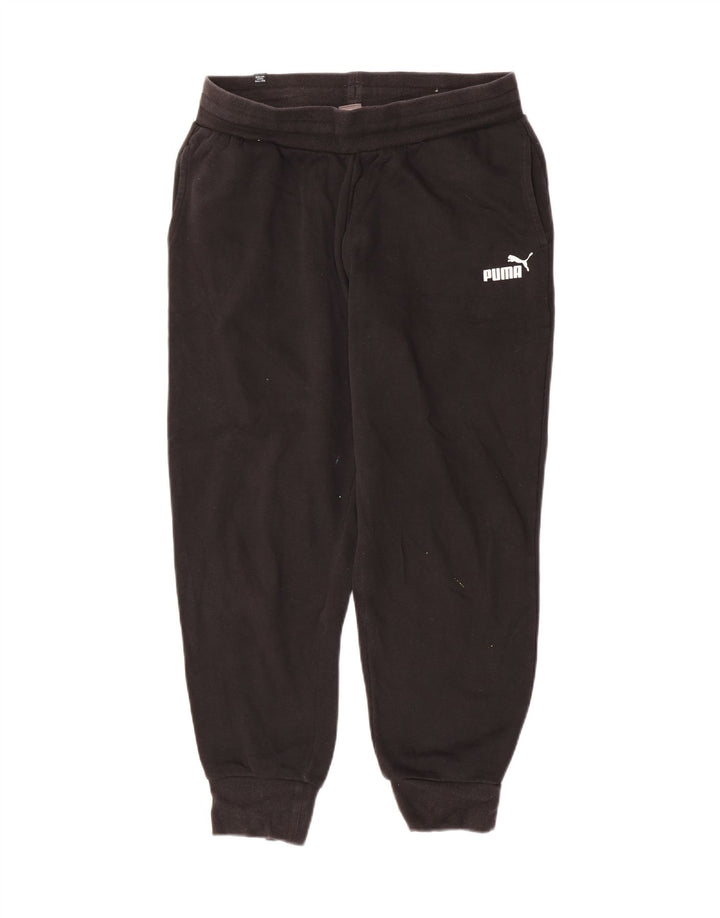 Calça de treino masculina Puma Joggers médio algodão preto