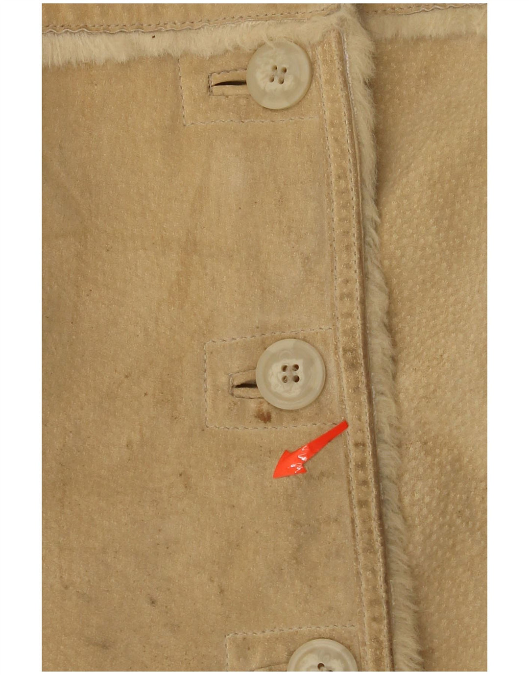 Jaqueta feminina SAKI Shearling EU 40 médio bege