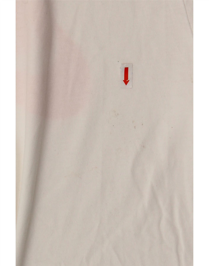 Camiseta gráfica masculina NIKE Top médio off white algodão