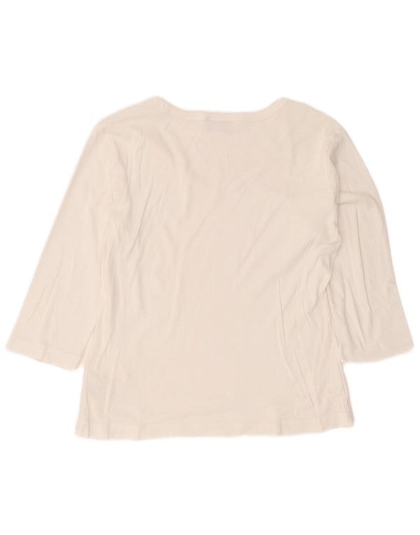 Top feminino Champion manga 3/4 UK 18 XL algodão branco