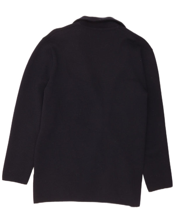 Suéter cardigã masculino arco-íris com peito duplo IT 56 XL azul marinho