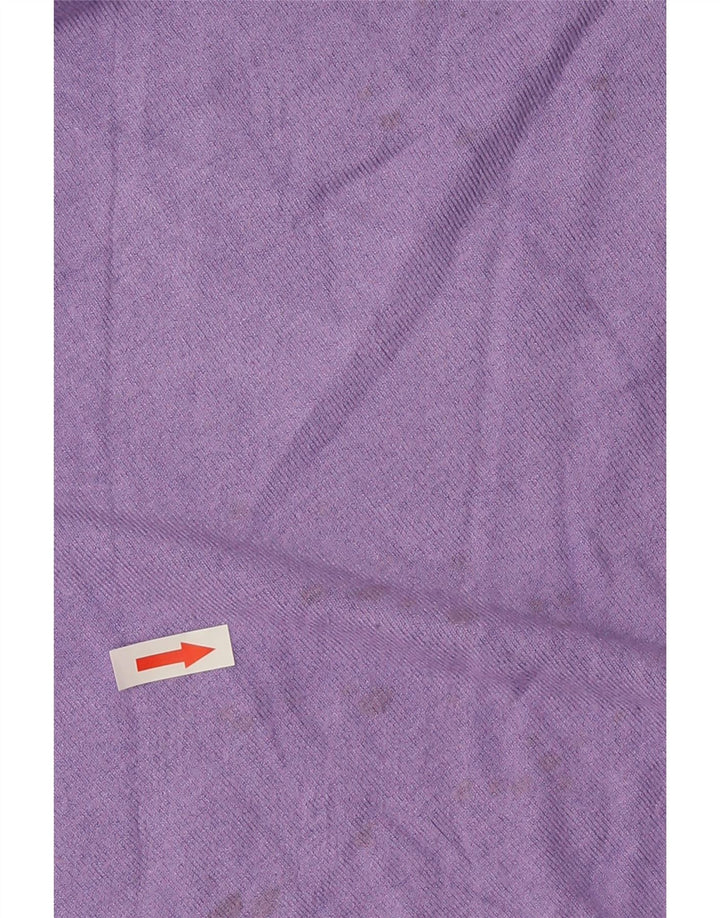 Suéter feminino Zara com gola tartaruga Reino Unido 12 médio roxo