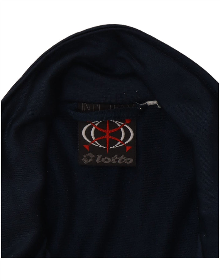 Lotto masculino gráfico agasalho jaqueta grande bloco colorido azul marinho