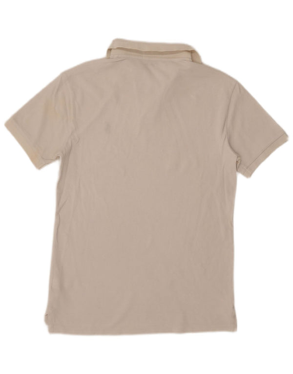 Camisa polo masculina Polo Ralph Lauren Slim Fit de algodão branco médio