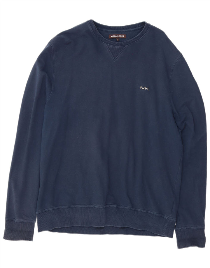 MICHAEL KORS moletom masculino Jumper XL azul marinho algodão
