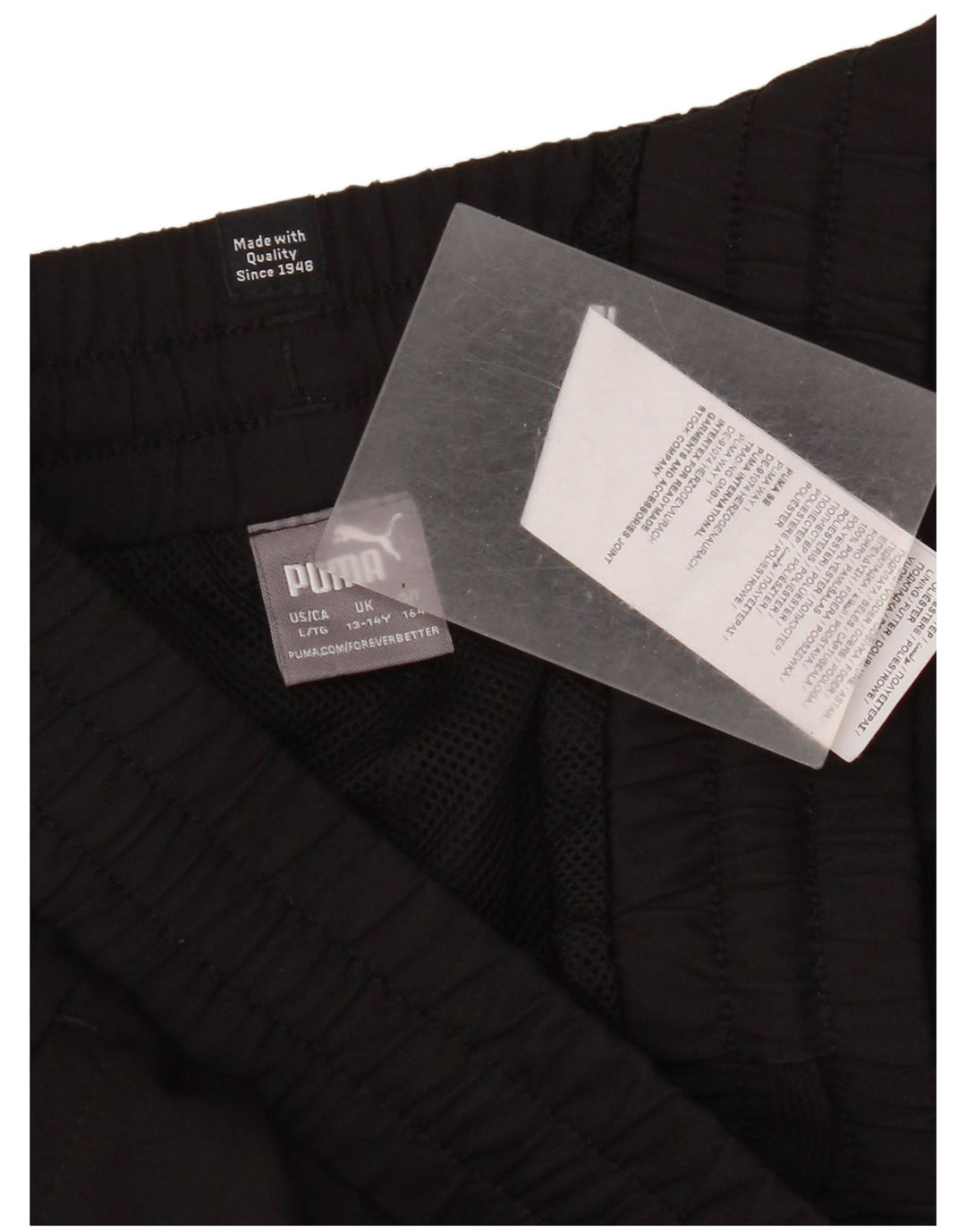 Shorts esportivos Puma meninas 13-14 anos preto poliéster
