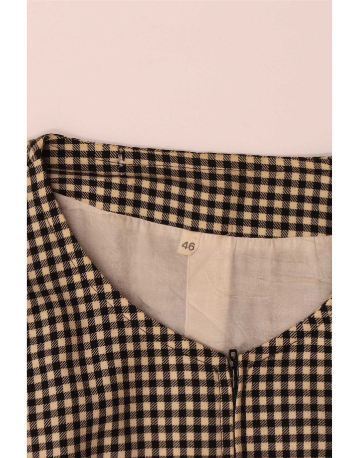 Jaqueta blazer feminina vintage IT 46 grande lã xadrez cinza
