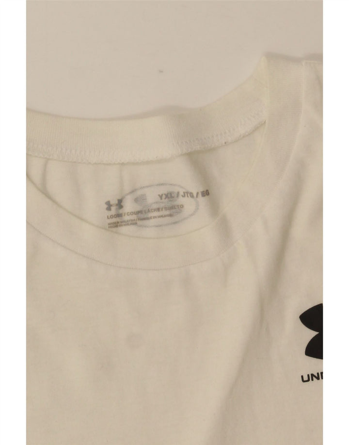 Camiseta UNDER ARMOUR Meninos 13-14 Anos XL Branco