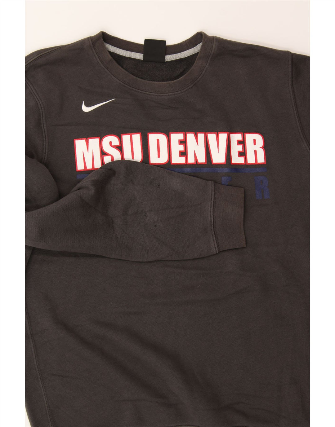 NIKE Mens Graphic Sweatshirt Jumper Small Grey Cotton Vintage Nike and Second-Hand Nike from Messina Hembry 