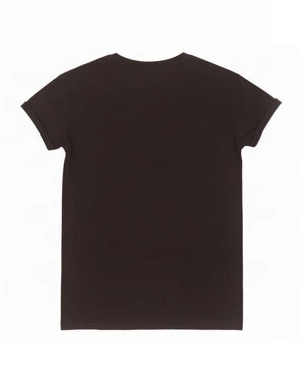 Camiseta feminina Guess com estampa gráfica UK 14 algodão preto médio