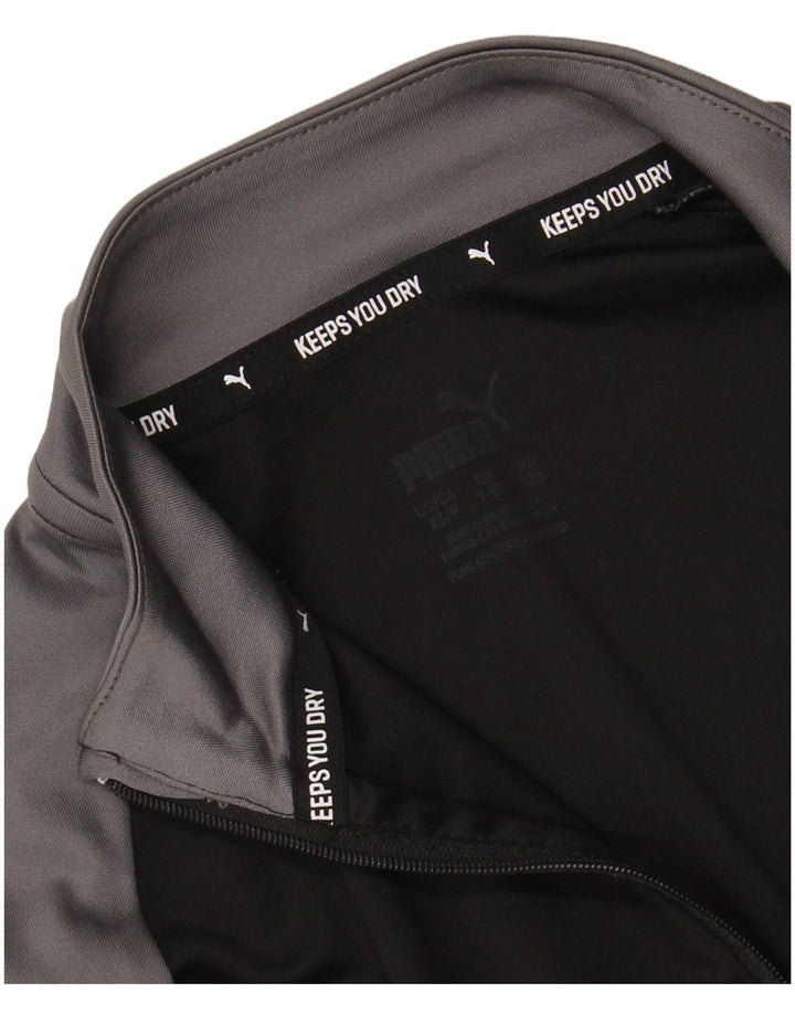 PUMA Boys Graphic Pullover Treino Top 7-8 Anos Preto Colorblock