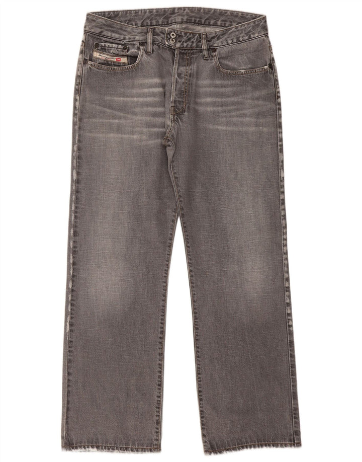 Jeans retos femininos Diesel W34 L31 algodão cinza