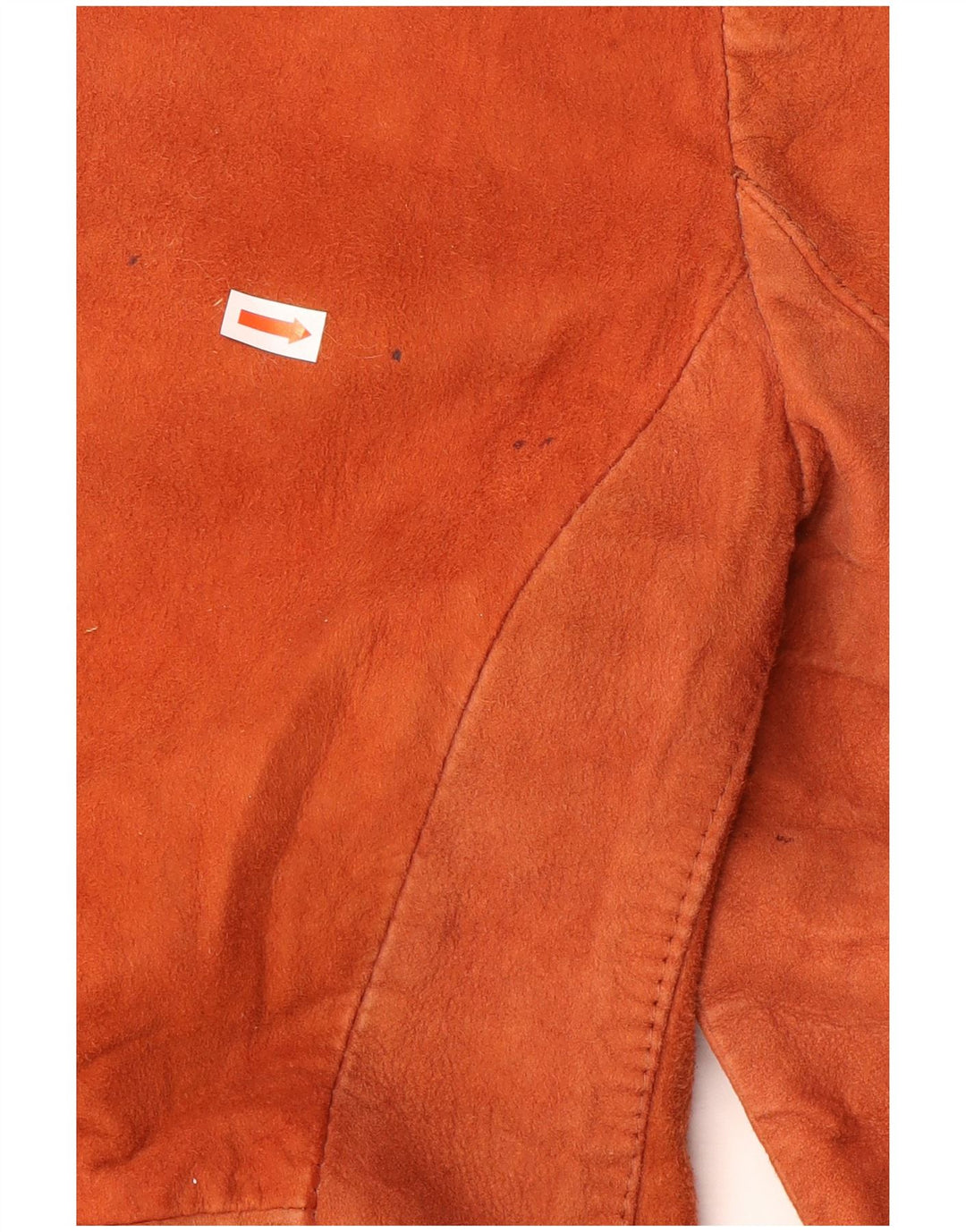 Jaqueta de camurça feminina vintage IT 38 XS laranja
