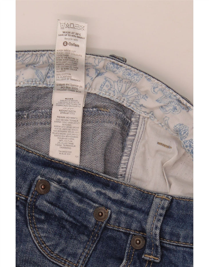 Shorts jeans masculino Marks & Spencer UK 12 médio W32 algodão azul