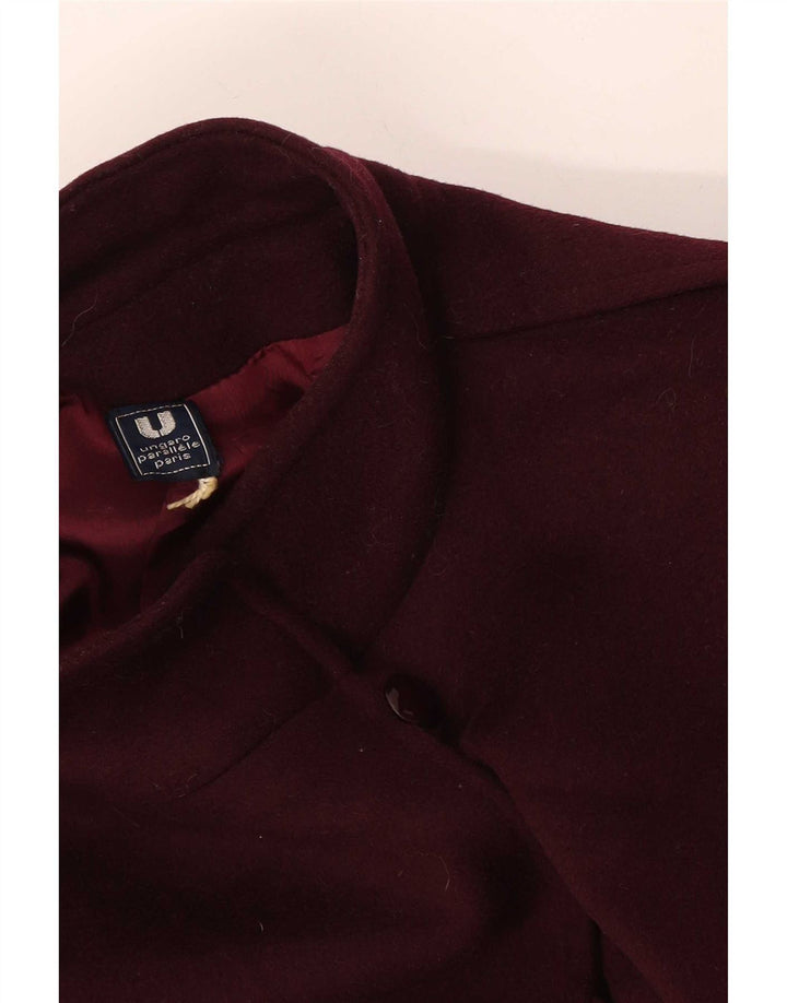 Sobretudo feminino Ungaro UK 12 médio Borgonha
