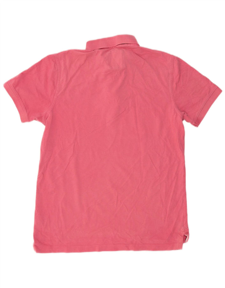Camisa polo masculina Crew Clothing algodão rosa médio