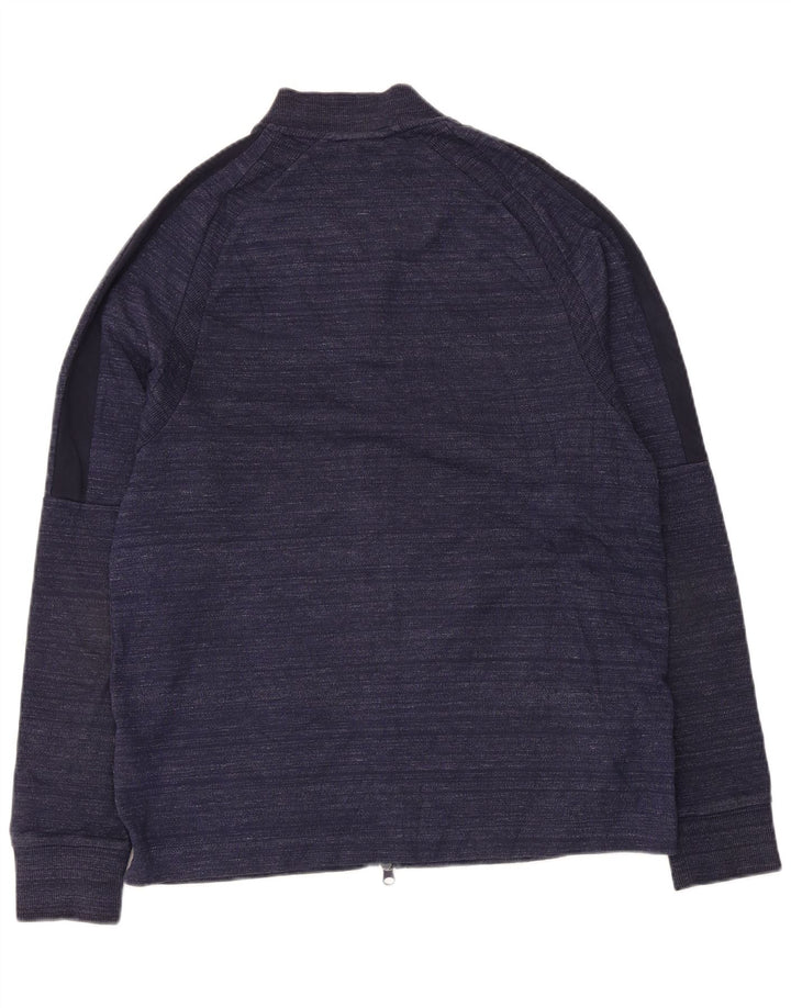 Nike Mens Treino Top Jaqueta Médio Azul Marinho Salpicado de Algodão