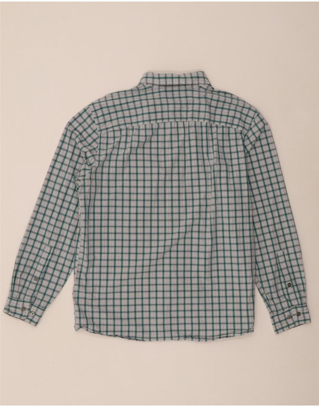 Camisa masculina Orvis grande algodão xadrez verde