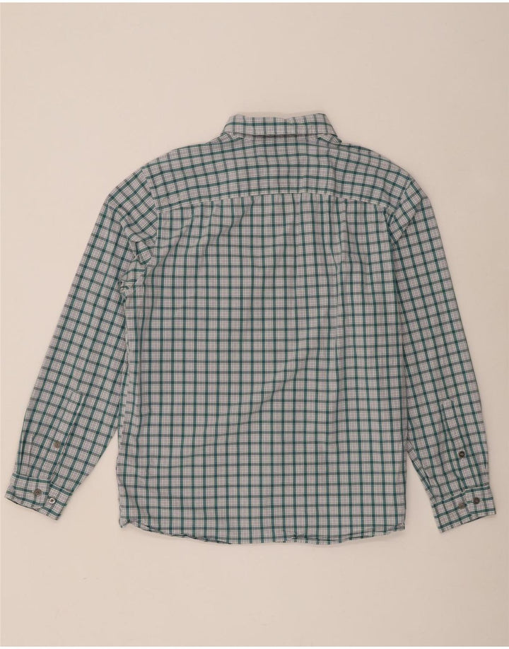 Camisa masculina Orvis grande algodão xadrez verde