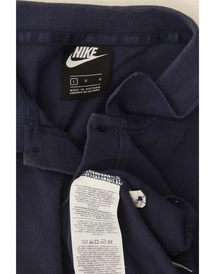 Camisa polo masculina Nike grande algodão azul marinho