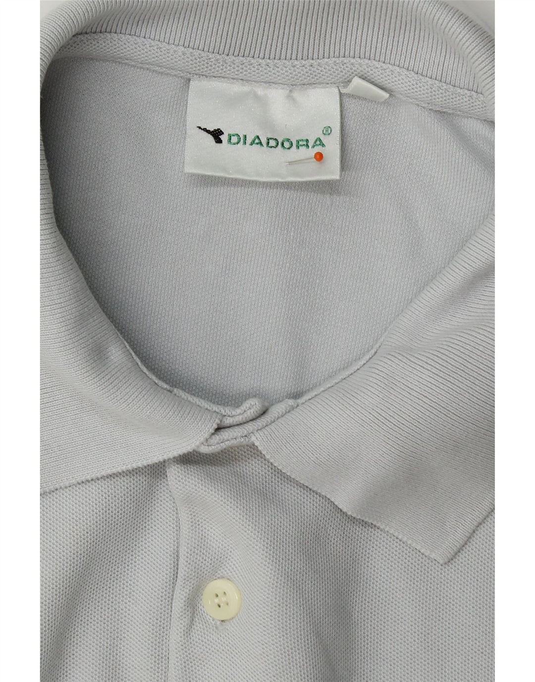 DIADORA Mens Polo Shirt IT 46 Small Grey Vintage Diadora and Second-Hand Diadora from Messina Hembry 