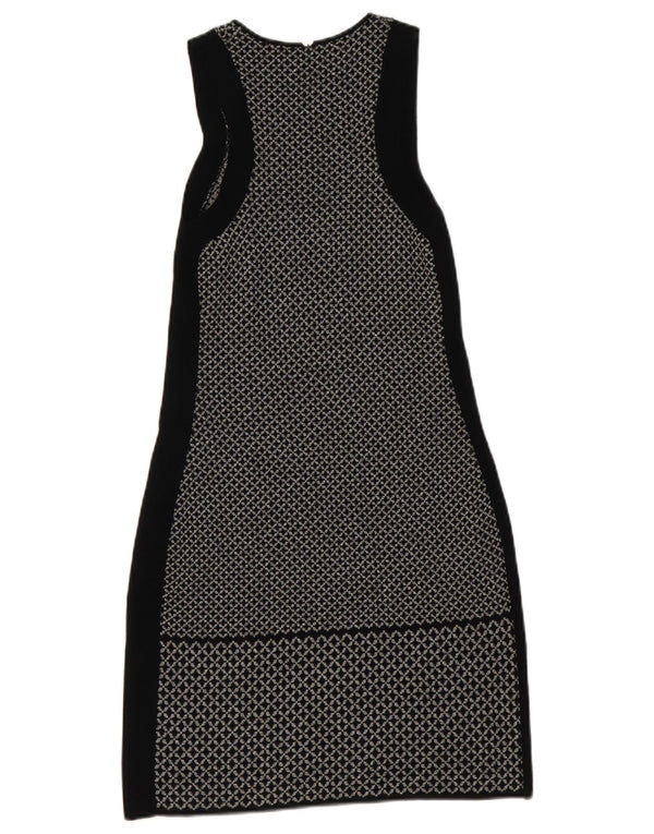 Vestido bodycon feminino sem mangas Liu Jo IT 42 viscose geométrica preta média