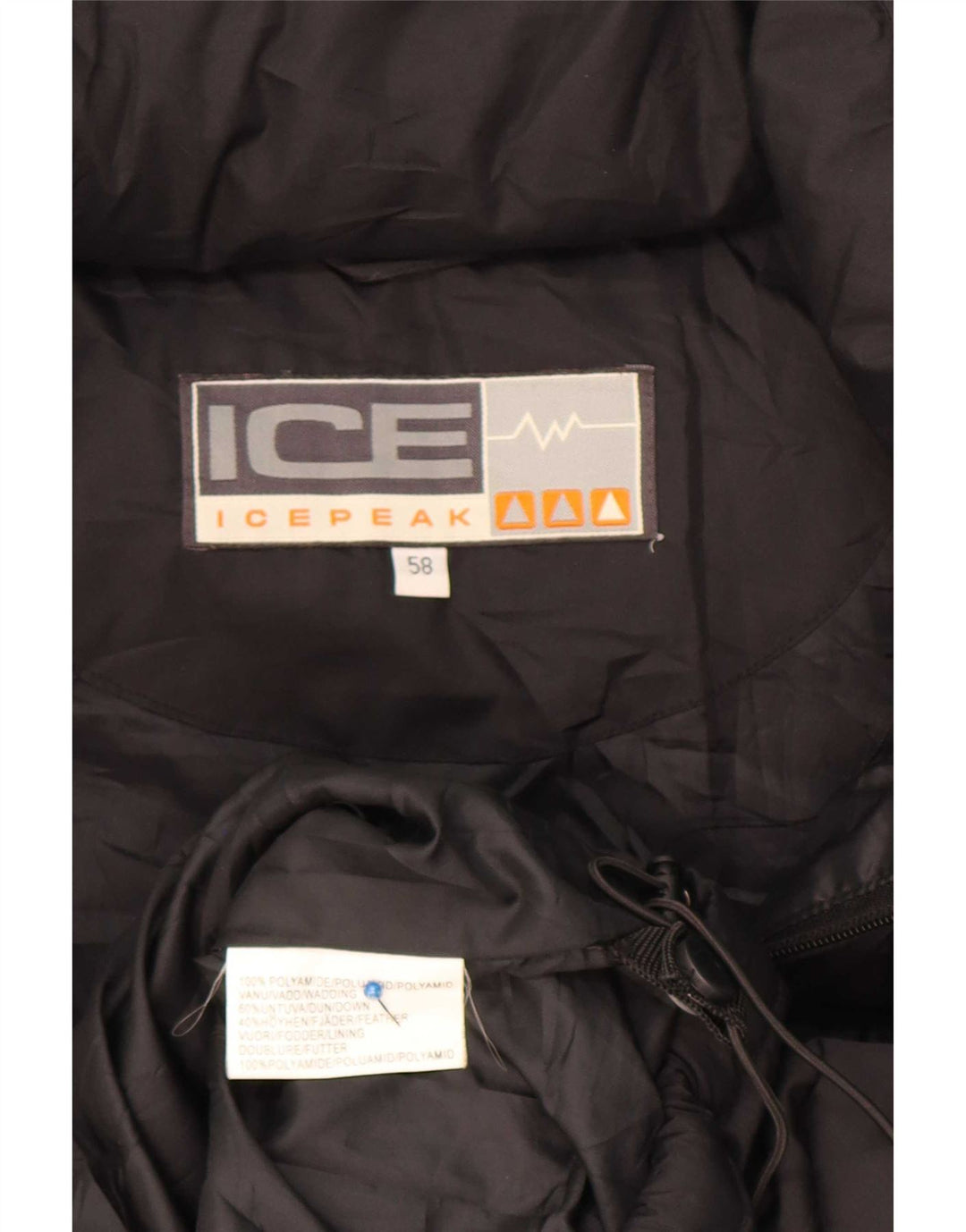 Colete acolchoado masculino Icepeak EU 58 4XL preto poliamida