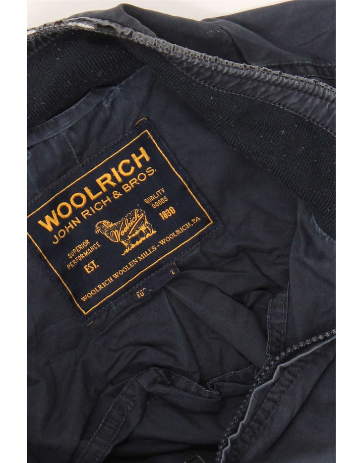 Woolrich Mens Bomber Jacket IT 50 Large Navy Blue