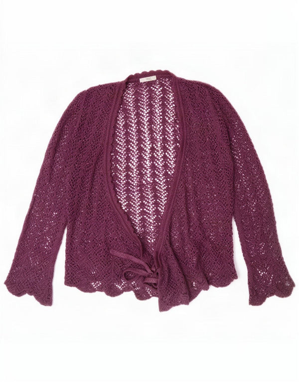 Marks & Spencer Womens Oversized Wrap Cardigan Top UK 10 Pequeno Roxo