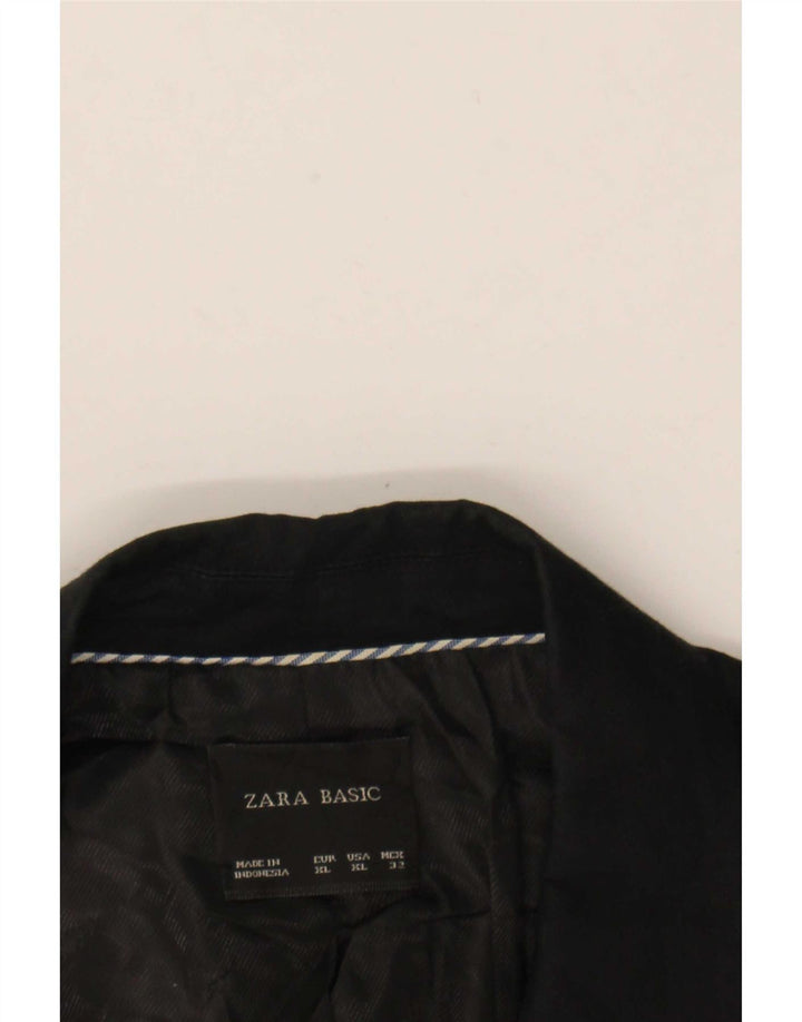 Jaqueta blazer feminina Zara com 1 botão UK 18 XL preta