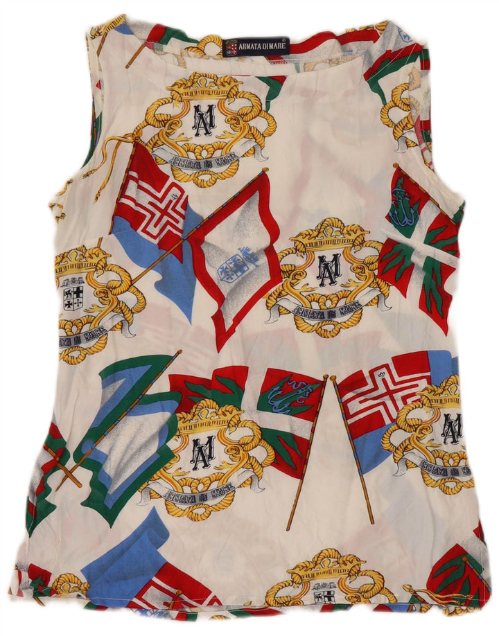 Blusa feminina Armata Di Mare com padrão abstrato IT 44 médio branco