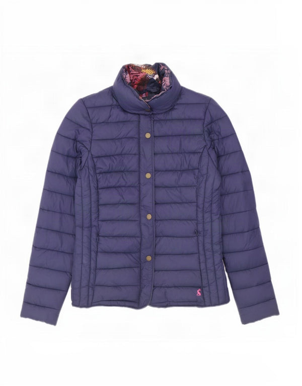 Jaqueta acolchoada feminina Joules UK 8 pequena poliamida azul marinho