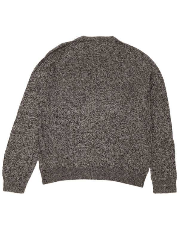 Suéter masculino MARKS & SPENCER com gola redonda, grande cinza manchado