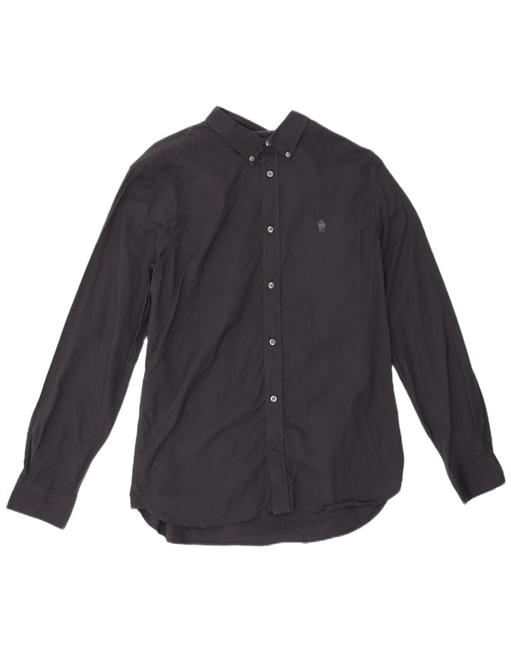 Camisa masculina French Connection grande algodão preto