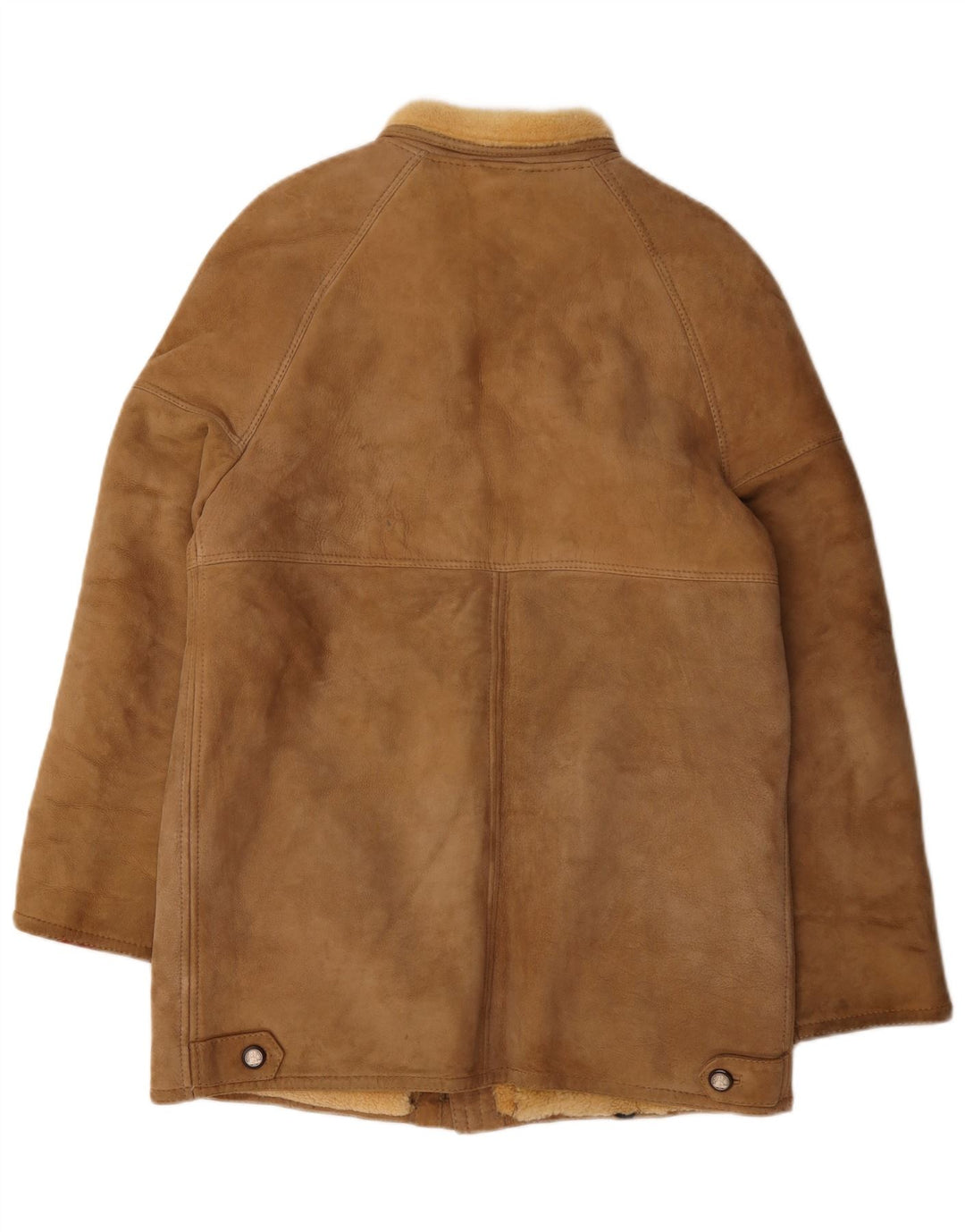 Jaqueta masculina vintage Shearling UK 38 bege médio