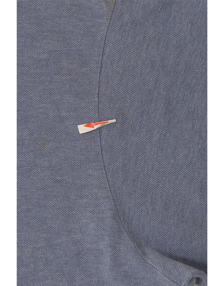 Camisa polo masculina Lacoste tamanho 7 2XL algodão azul