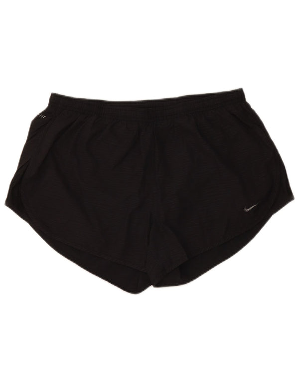 Shorts esportivos femininos NIKE Dri Fit UK 14 médio preto poliéster