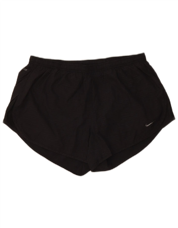 Shorts esportivos femininos NIKE Dri Fit UK 14 médio preto poliéster