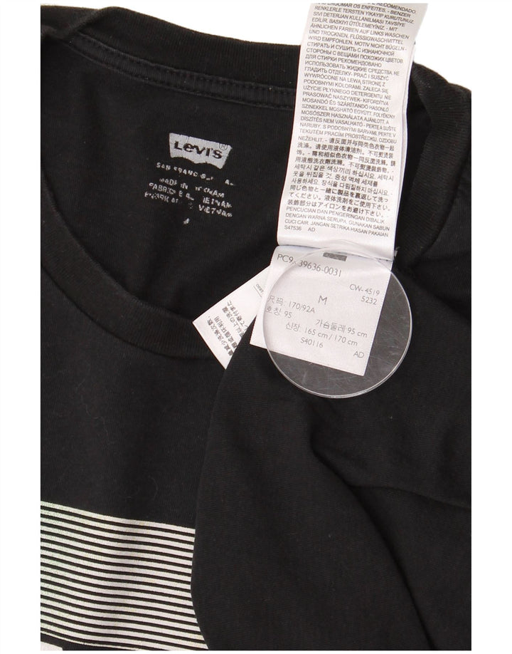 Camiseta gráfica masculina Levi's Top médio algodão preto