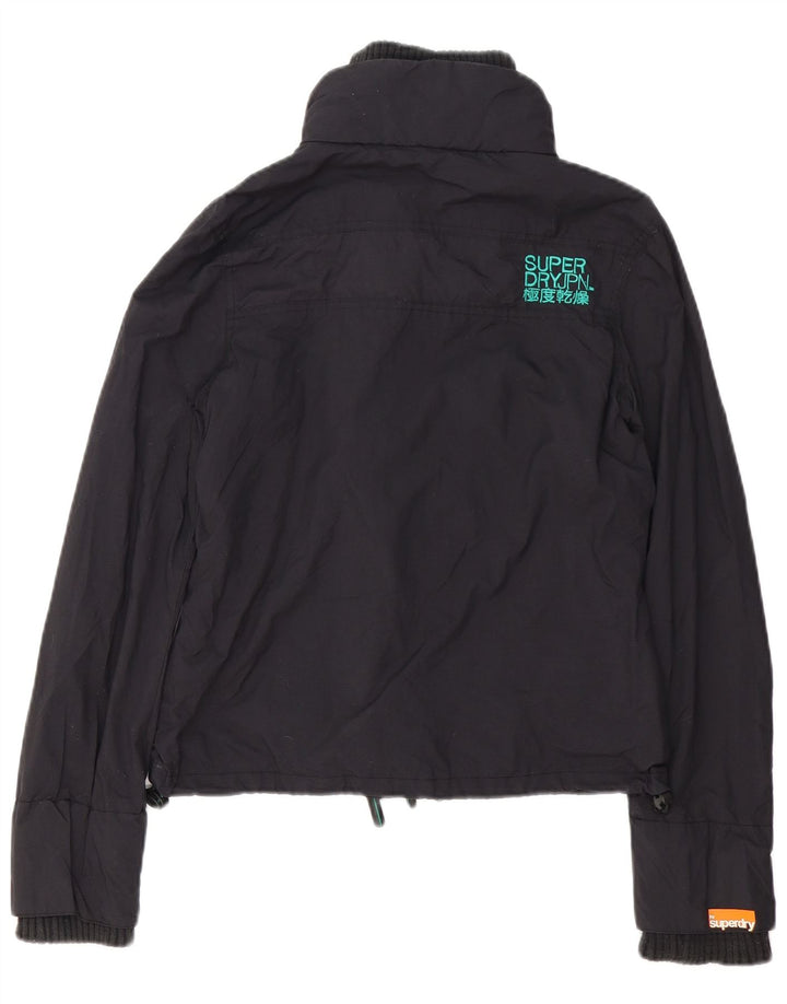 Jaqueta corta-vento feminina Superdry UK 10 poliéster preto pequeno