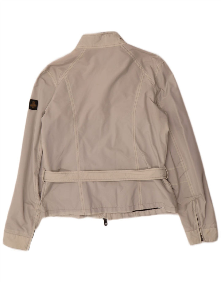 Jaqueta de chuva feminina Refrigiwear IT 46 grande nylon branco