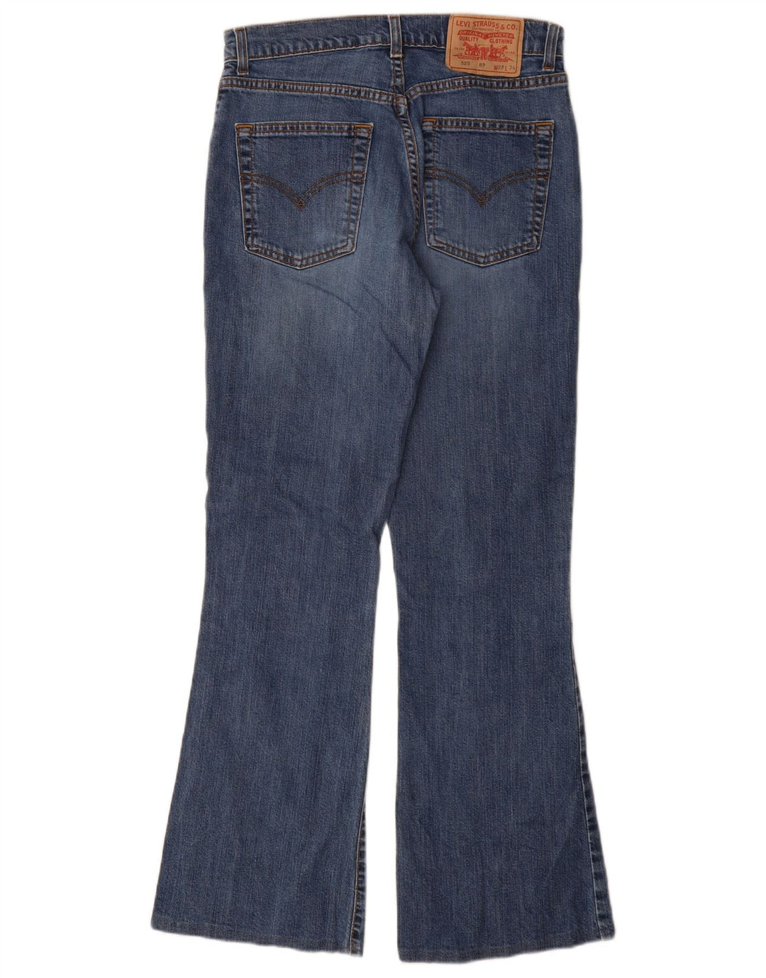 Calça jeans feminina Levi's 525 Bootcut W29 L30 azul algodão