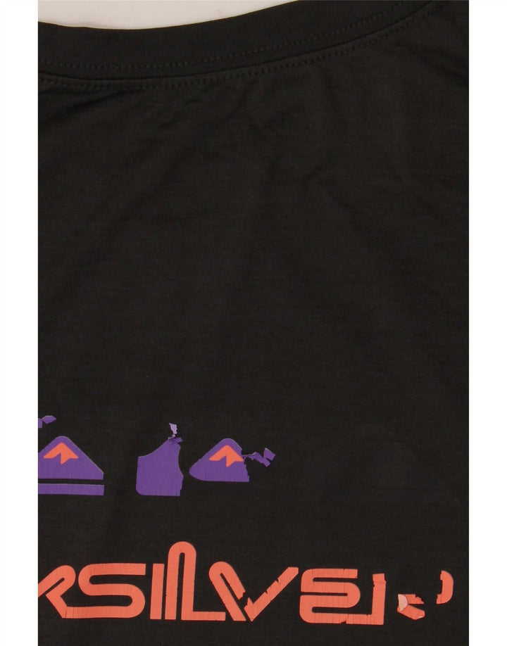Colete masculino Quiksilver regular fit gráfico top médio preto poliéster