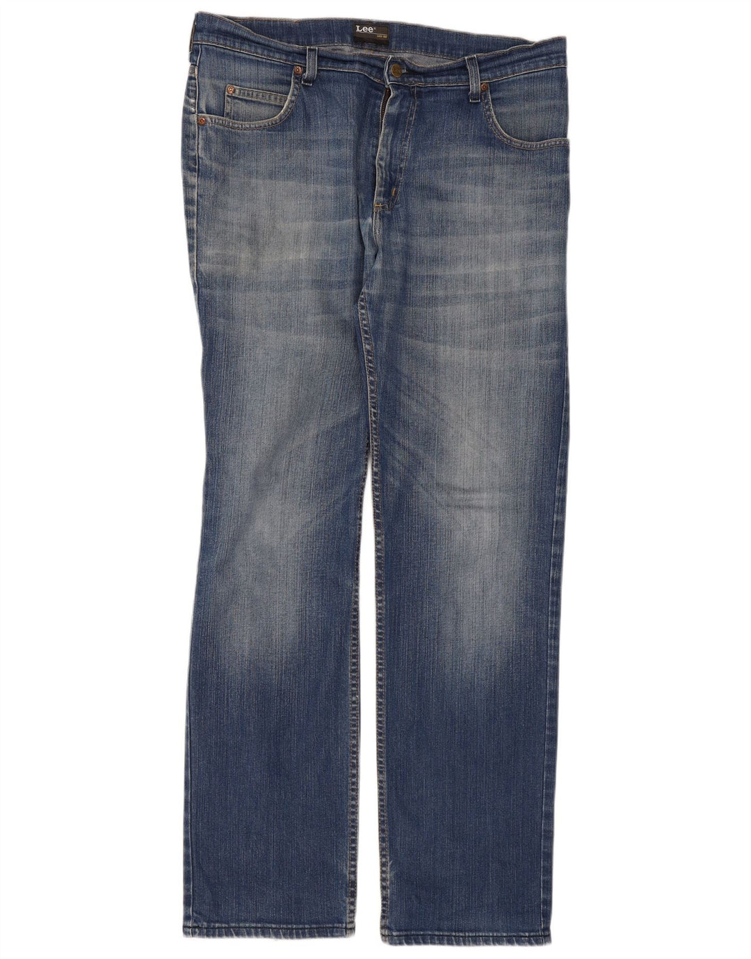 Lee Mens Brooklyn Straight Jeans W36 L34 Azul Algodão
