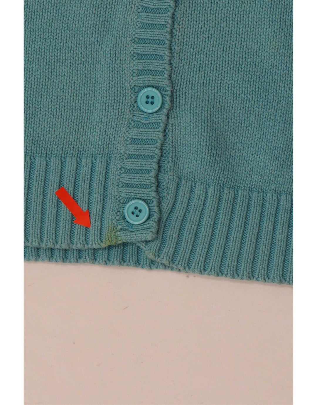Suéter cardigã feminino Zara Reino Unido 12 algodão azul médio