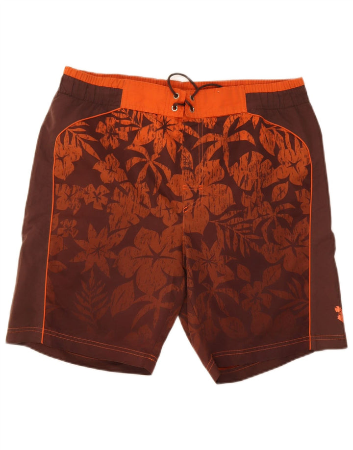 Shorts de natação masculino Lotto grande marrom floral