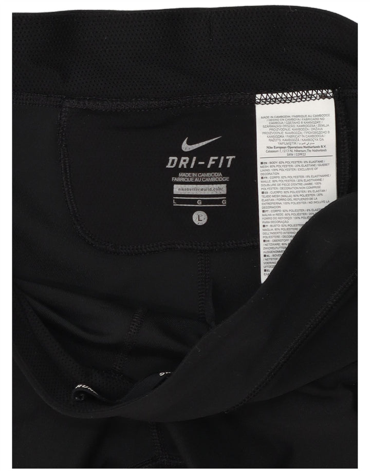 Leggings Nike Dri Fit Capri UK 14 Grande Poliéster Preto