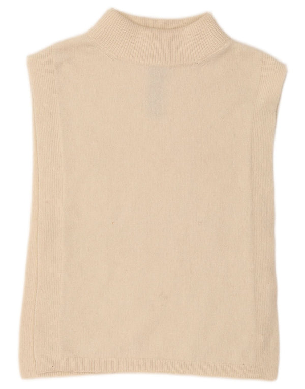 Regata feminina Massimo Dutti com colete Reino Unido 12 lã de alpaca bege médio