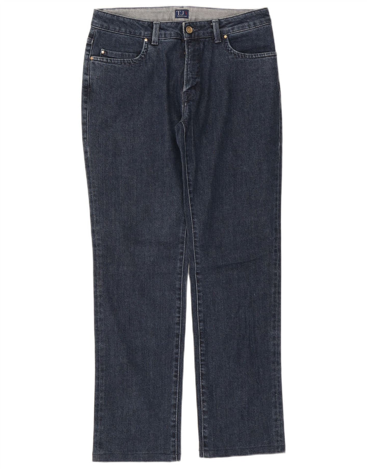 Jeans retos femininos Trussardi W30 L30 algodão azul