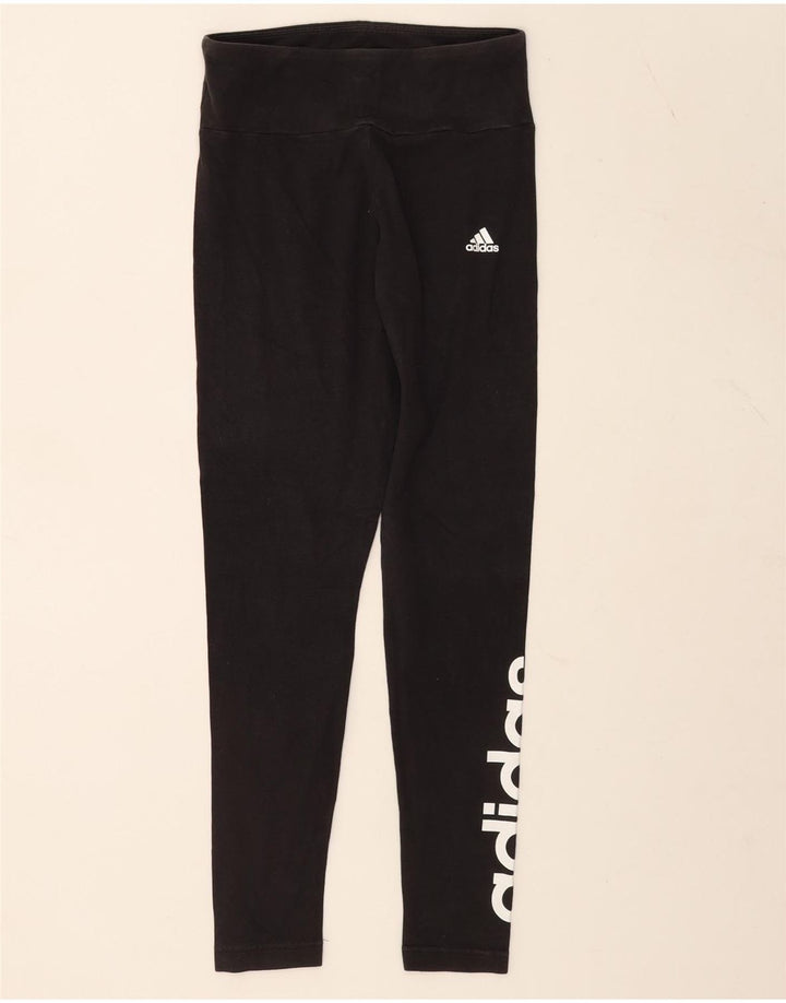 Leggings Adidas Femininas UK 8/10 Pequenas Pretas
